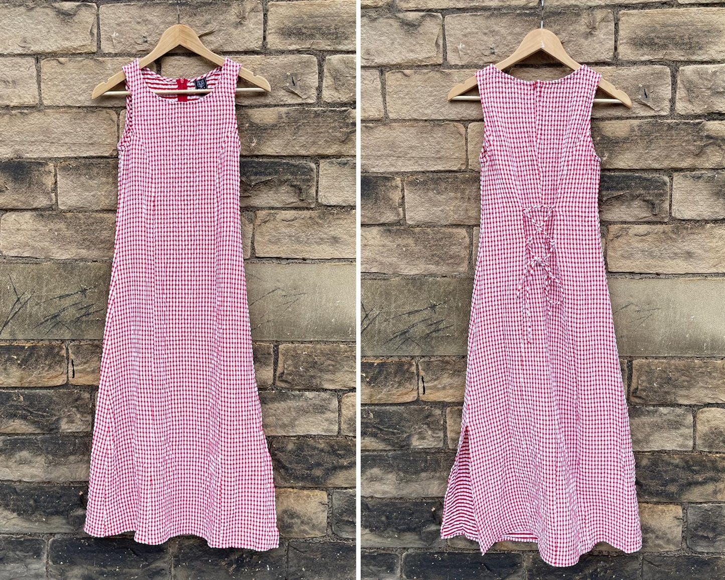 French Gingham Maxi Dress