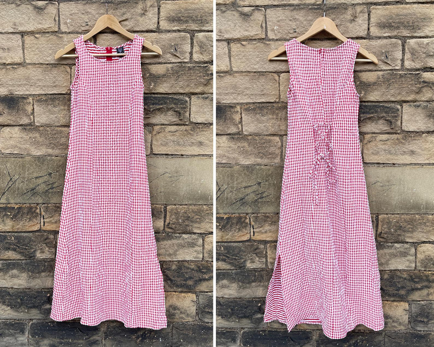 French Gingham Maxi Dress