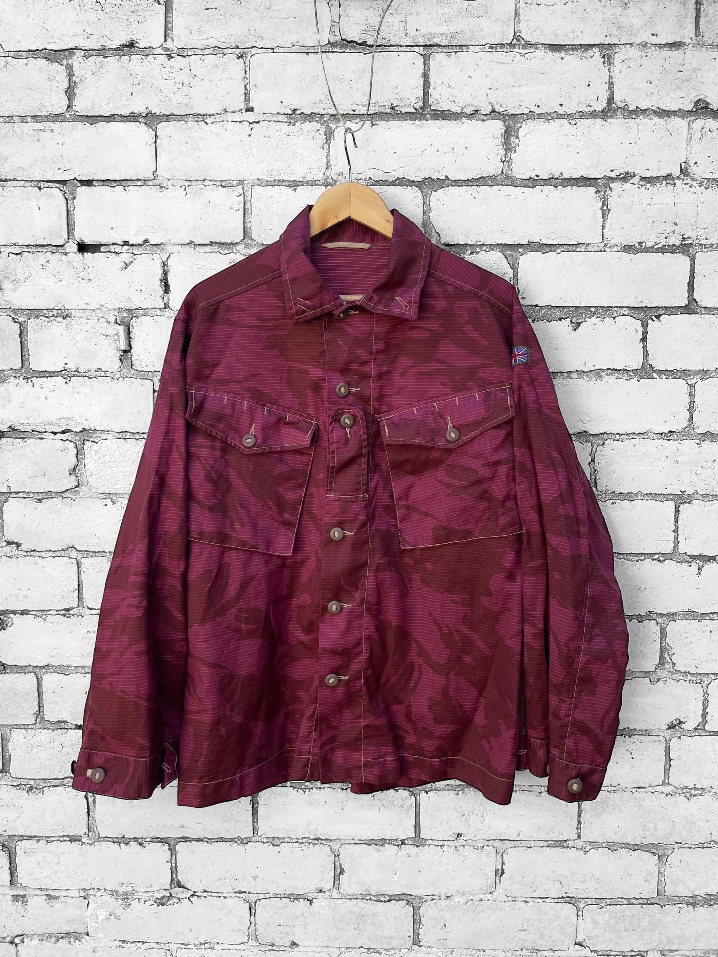 Vintage Dark Pink British Camo Jacket