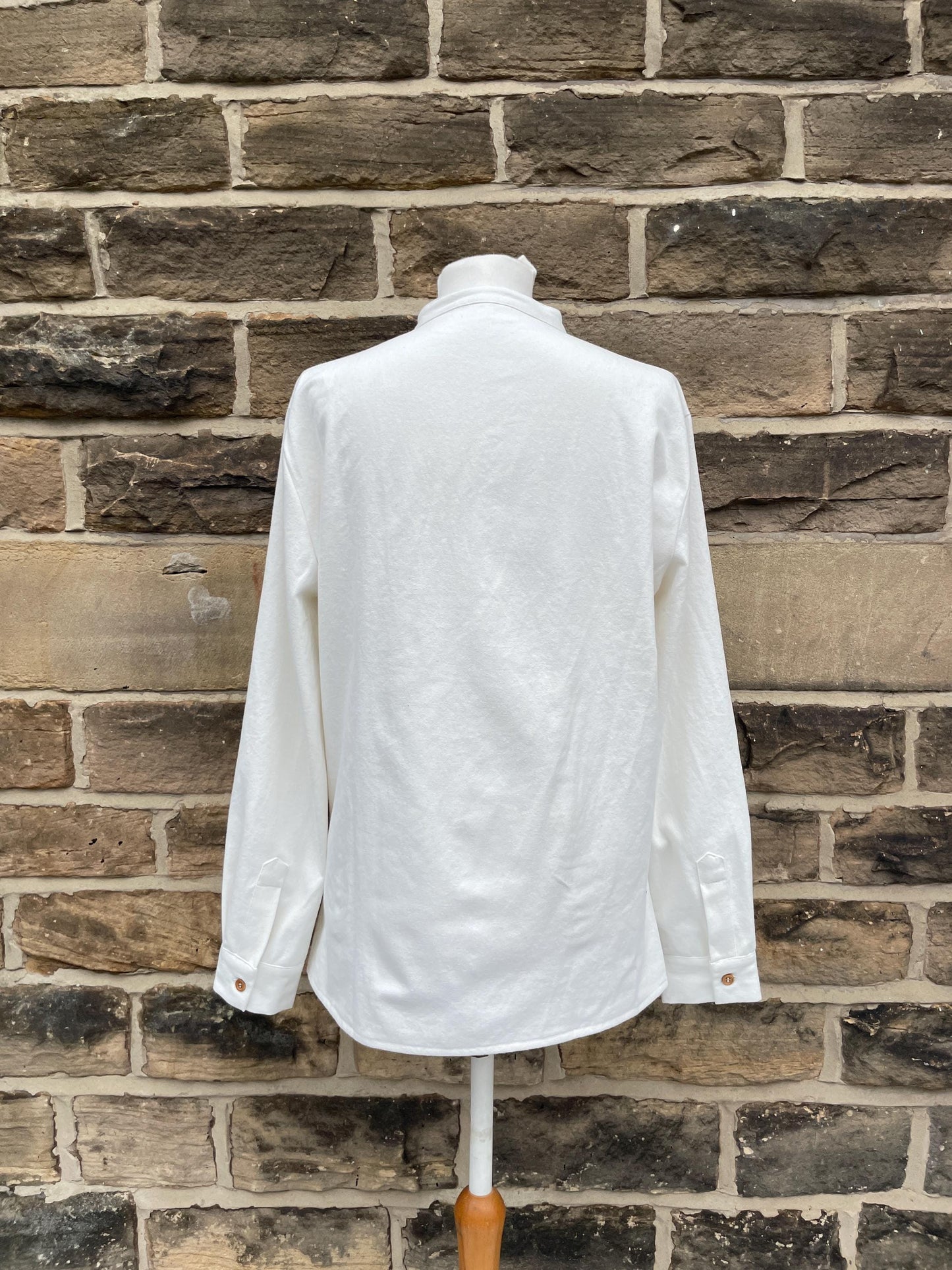 Organic Collarless Grandad Smock Shirt