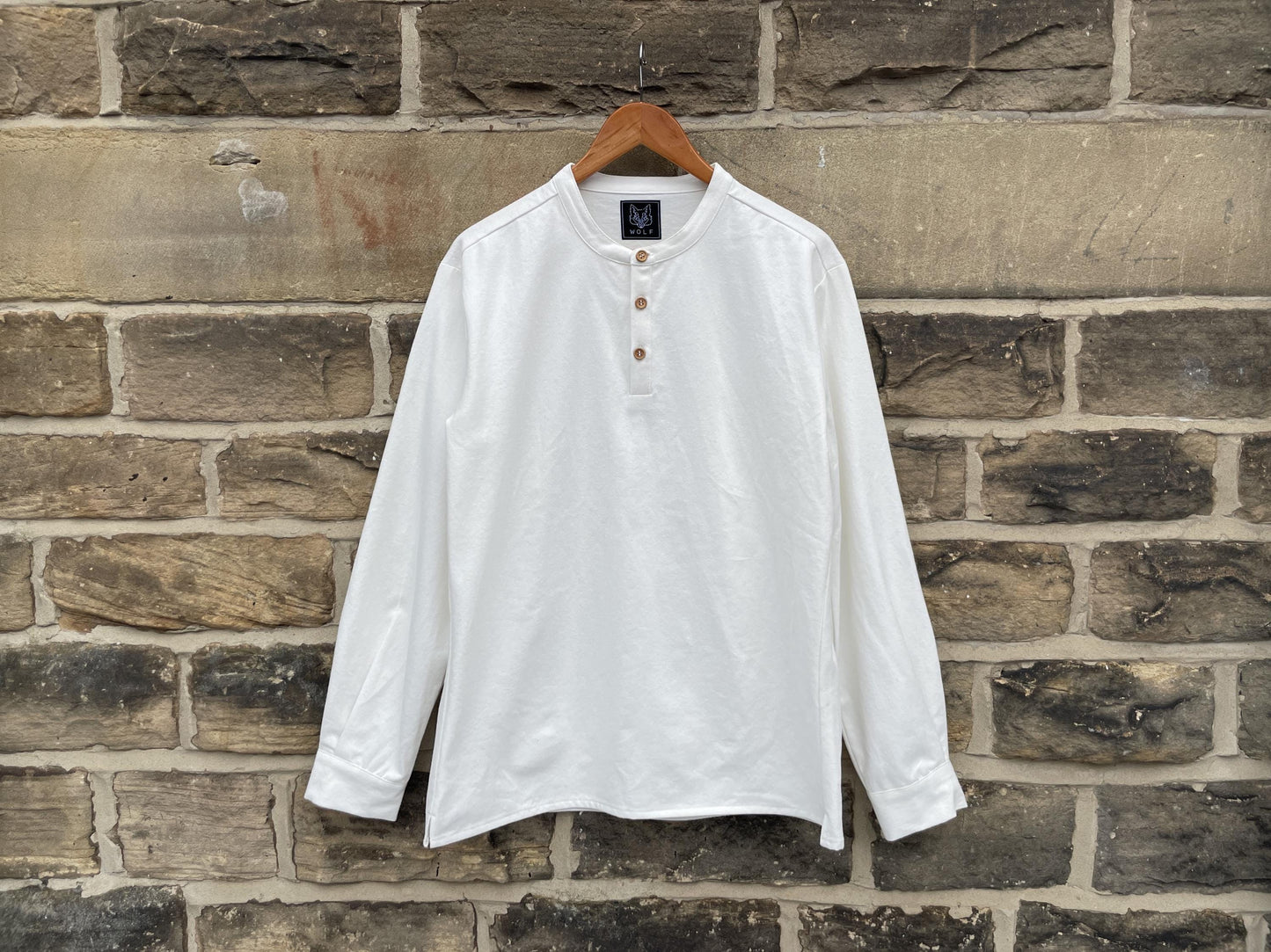 Organic Collarless Grandad Shirt Cotton