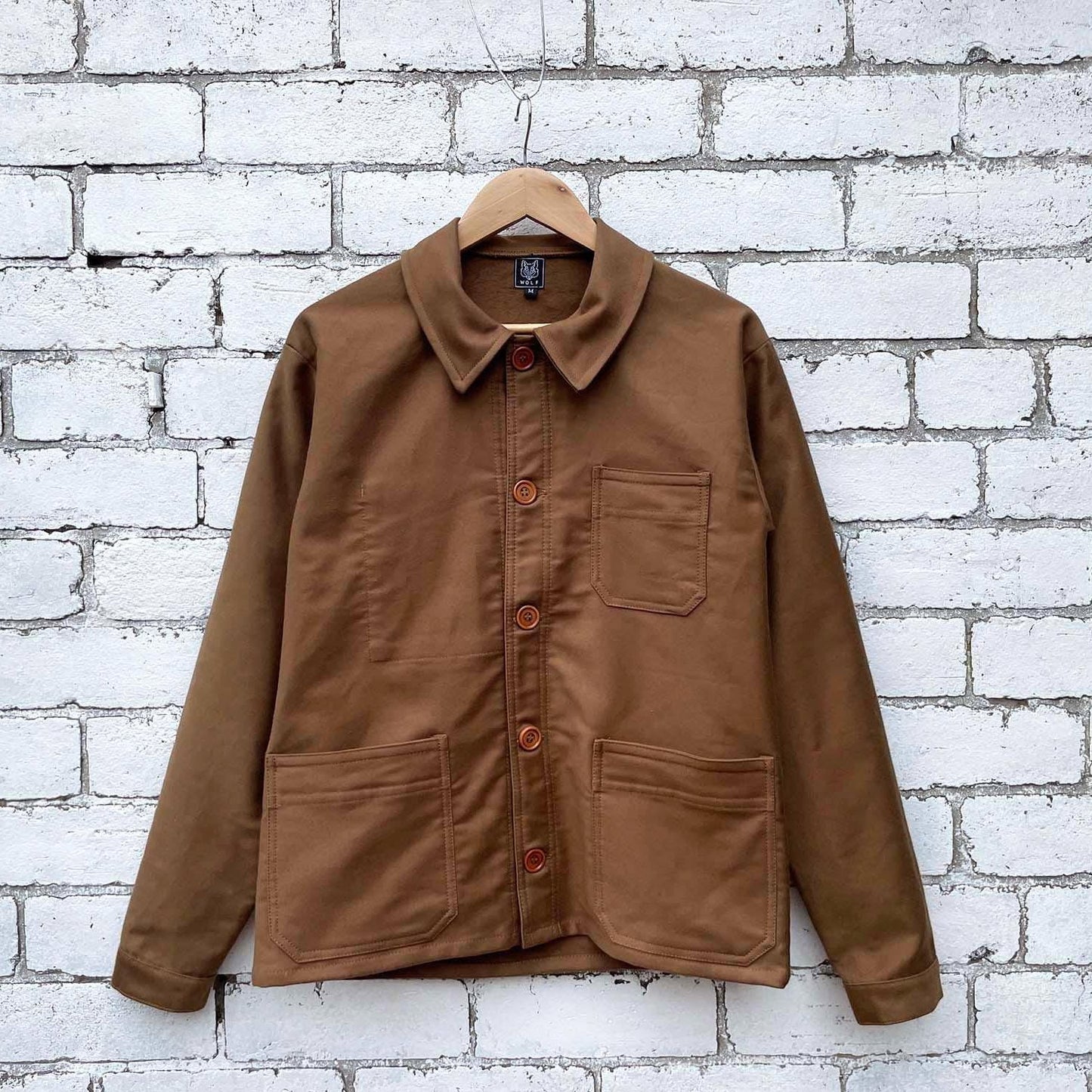 Tan Brown Moleskin Chore Jacket