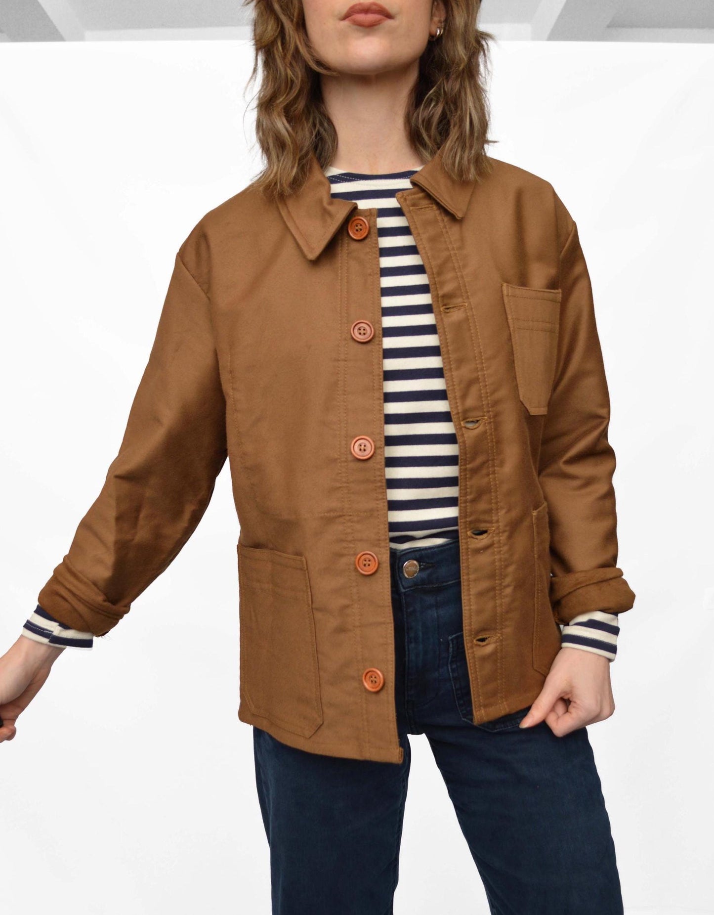 Tan Brown Moleskin Chore Jacket