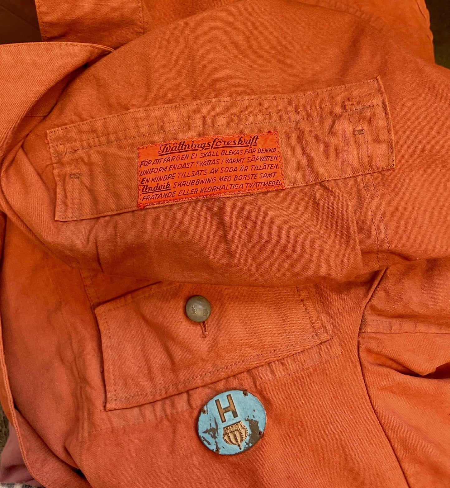 Vintage 60s Orange Canvas Jacket