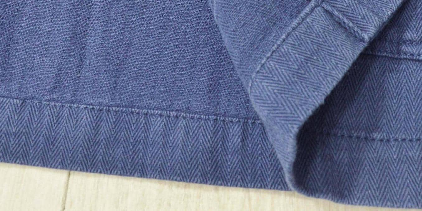 Herringbone French Work Pants Indigo Blue