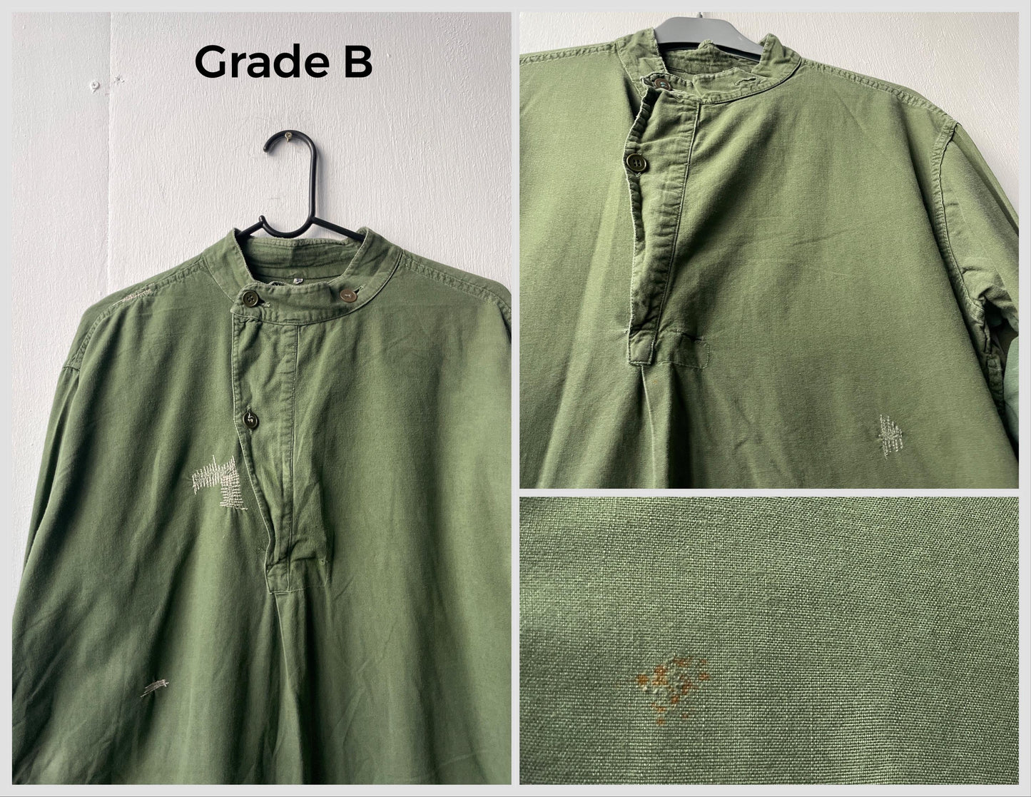 Rare Vintage M55 Button-Over Collar Smock Shirt