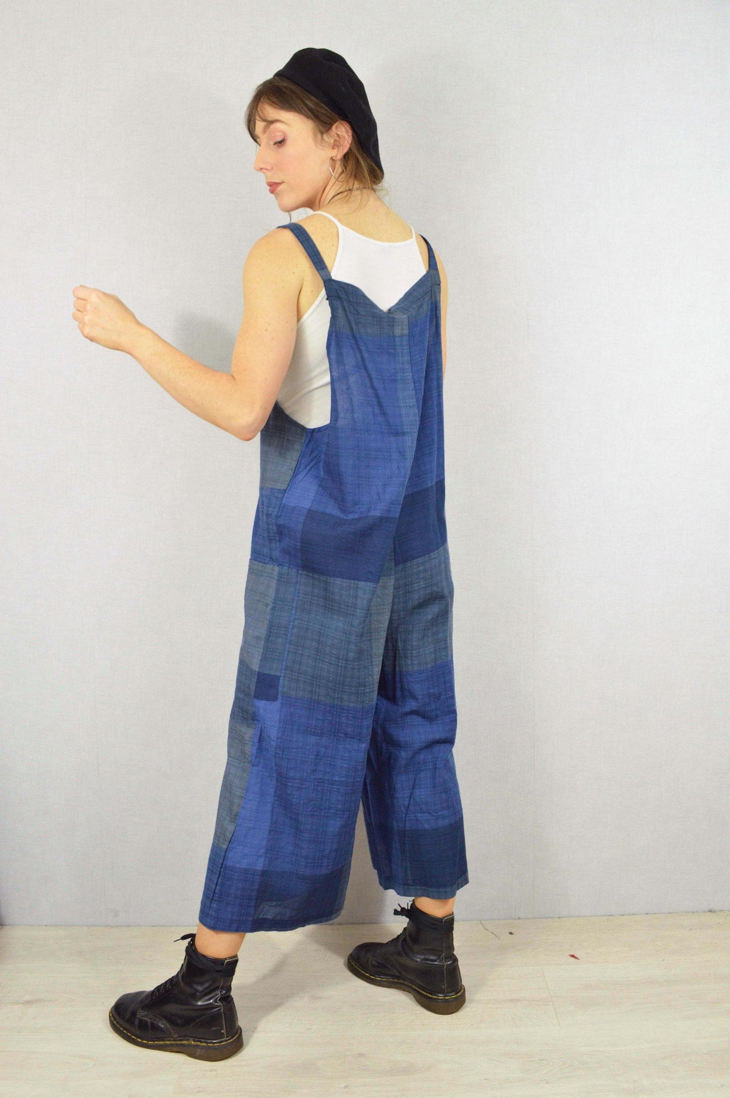 Lightweight Patchwork Cotton Dungarees