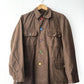 Reworked Vintage Brown Jacket Swedish Rainbow Buttons