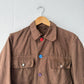 Reworked Vintage Brown Jacket Swedish Rainbow Buttons