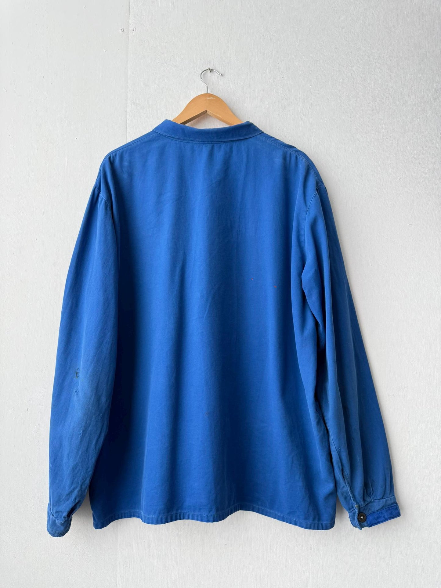 Rare Heavily Repaired Blue French Work Jacket - 2XL