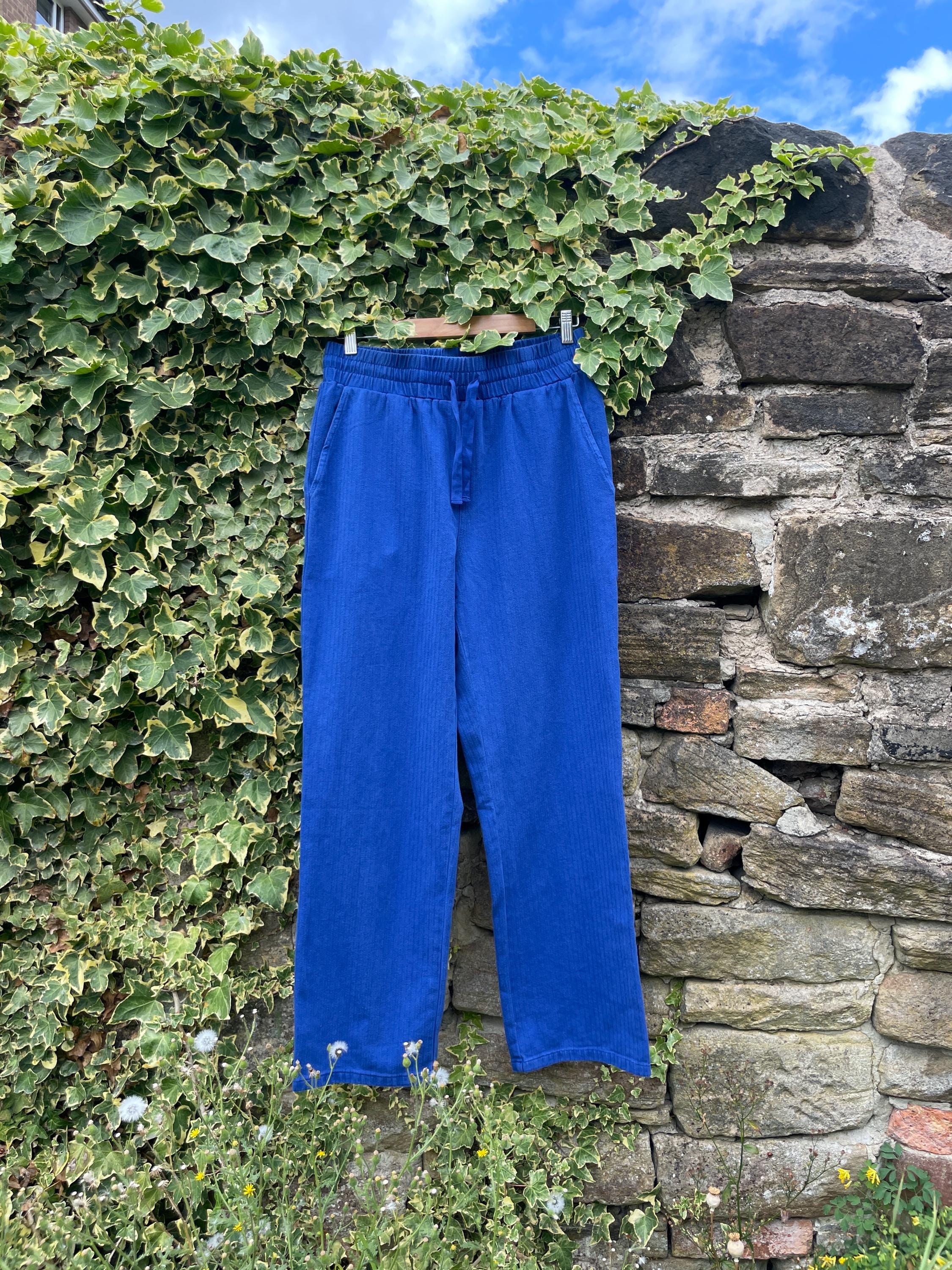 Herringbone French Work Pants Bugatti Blue Elasticated – Wolf