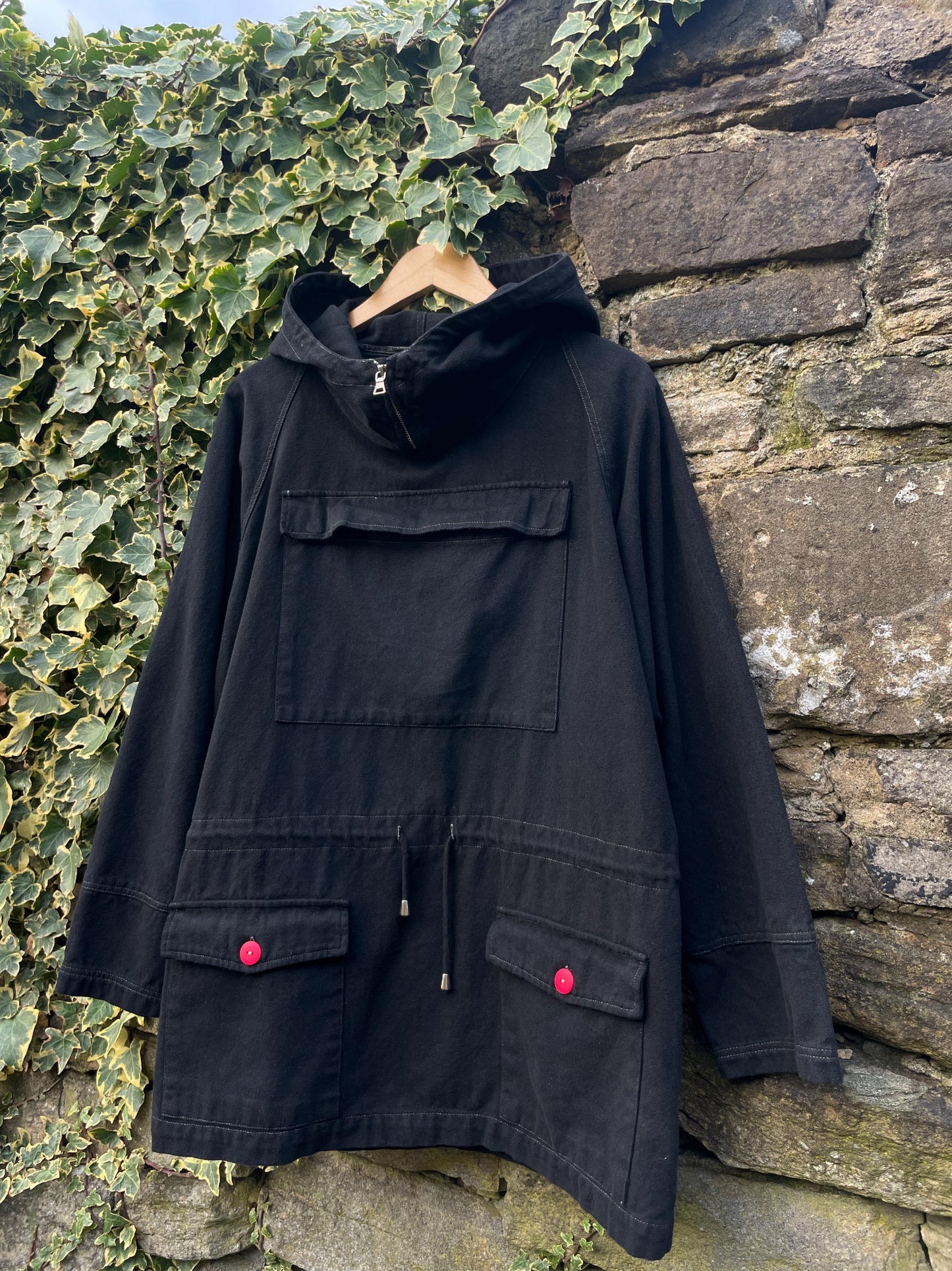 Black Cadet Smock Cotton Canvas
