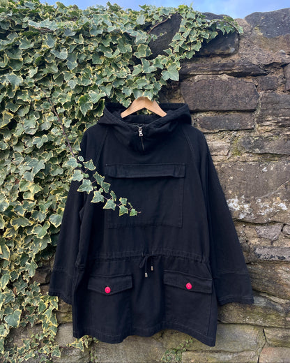 Black Cadet Smock Cotton Canvas