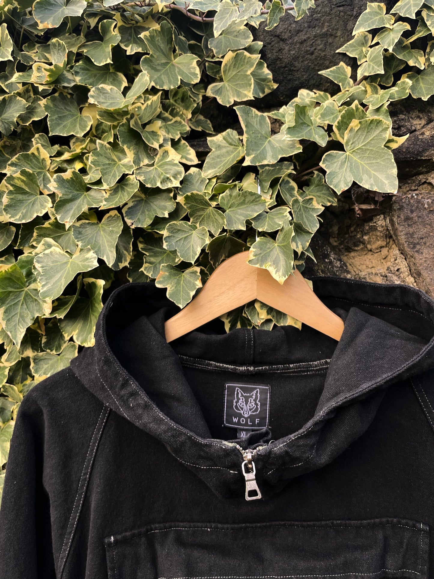 Black Cadet Smock Cotton Canvas