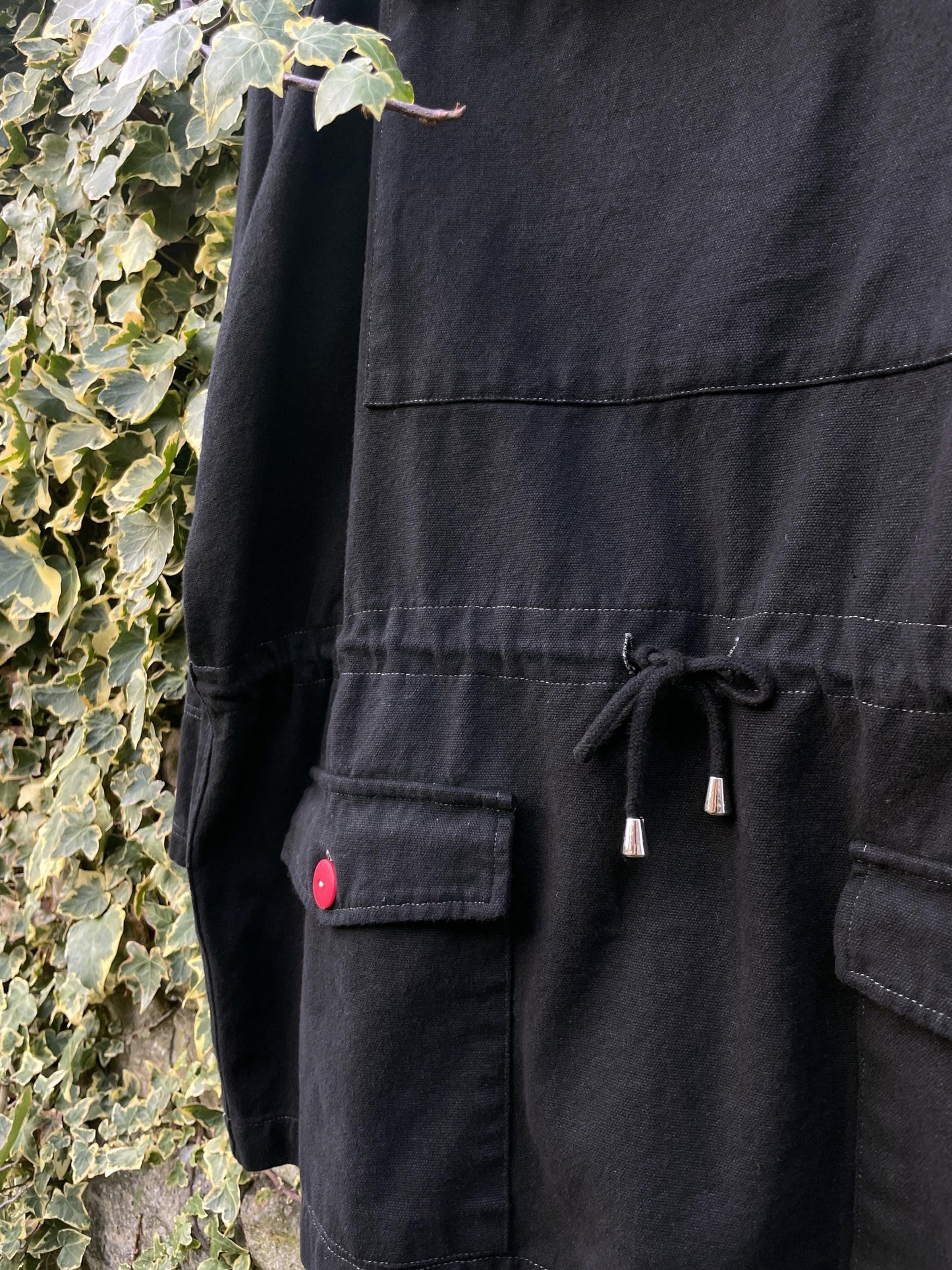 Black Cadet Smock Cotton Canvas