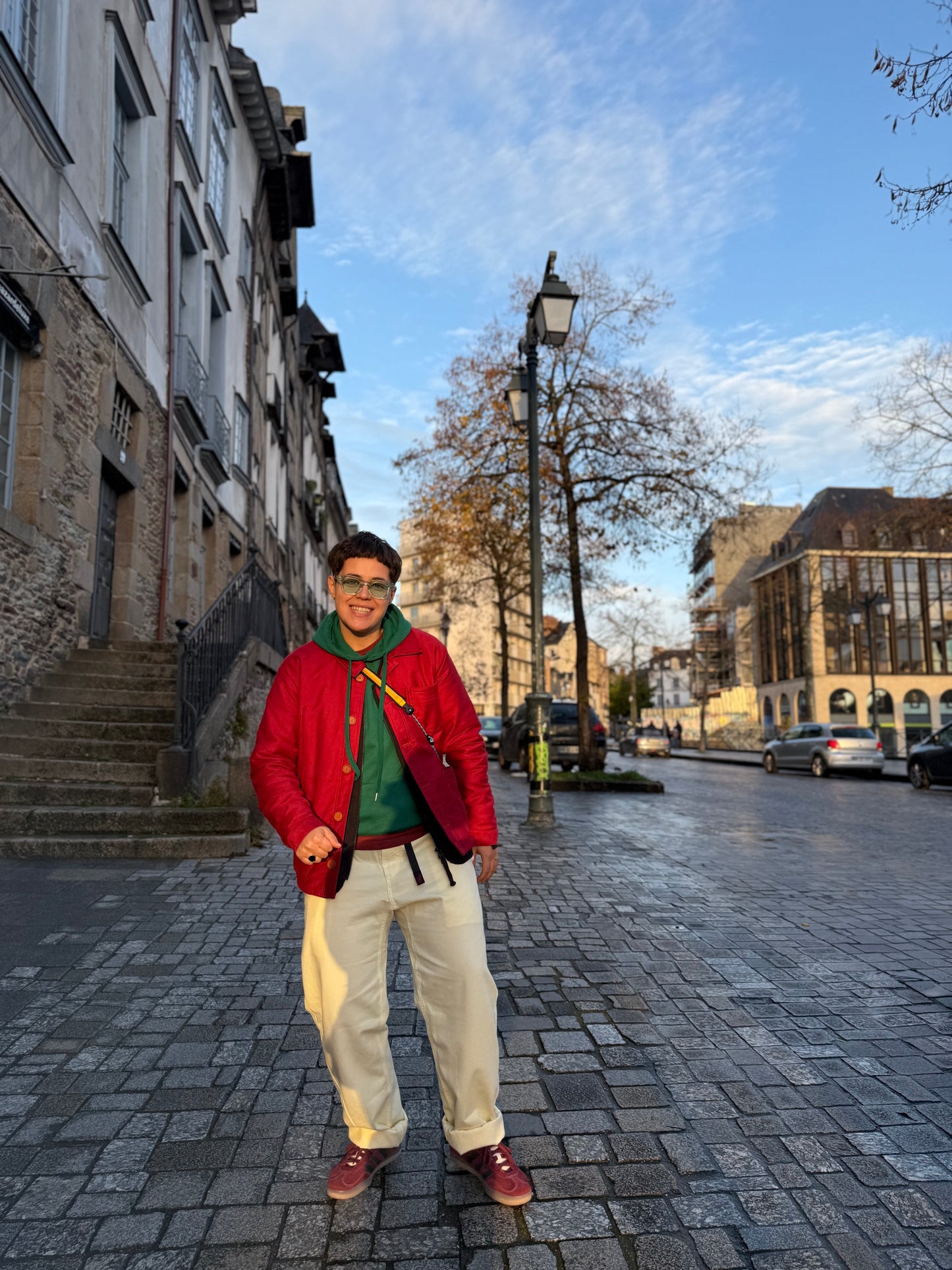 Chaqueta de trabajo francesa Moleskine Berry Red