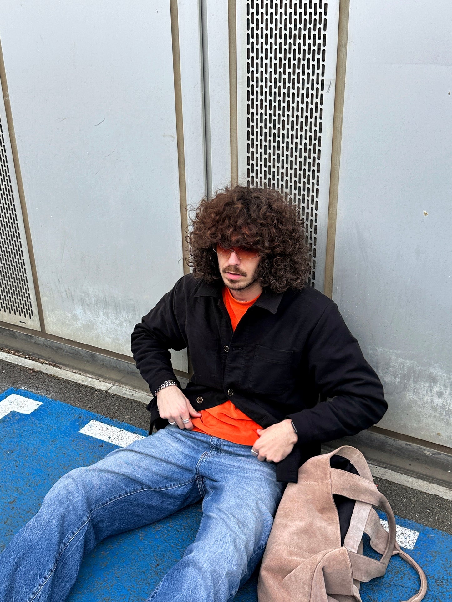 Black French Moleskin Chore Jacket Made In England