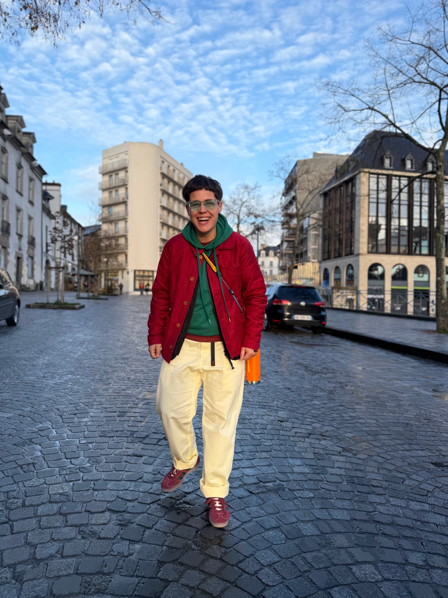 Chaqueta de trabajo francesa Moleskine Berry Red