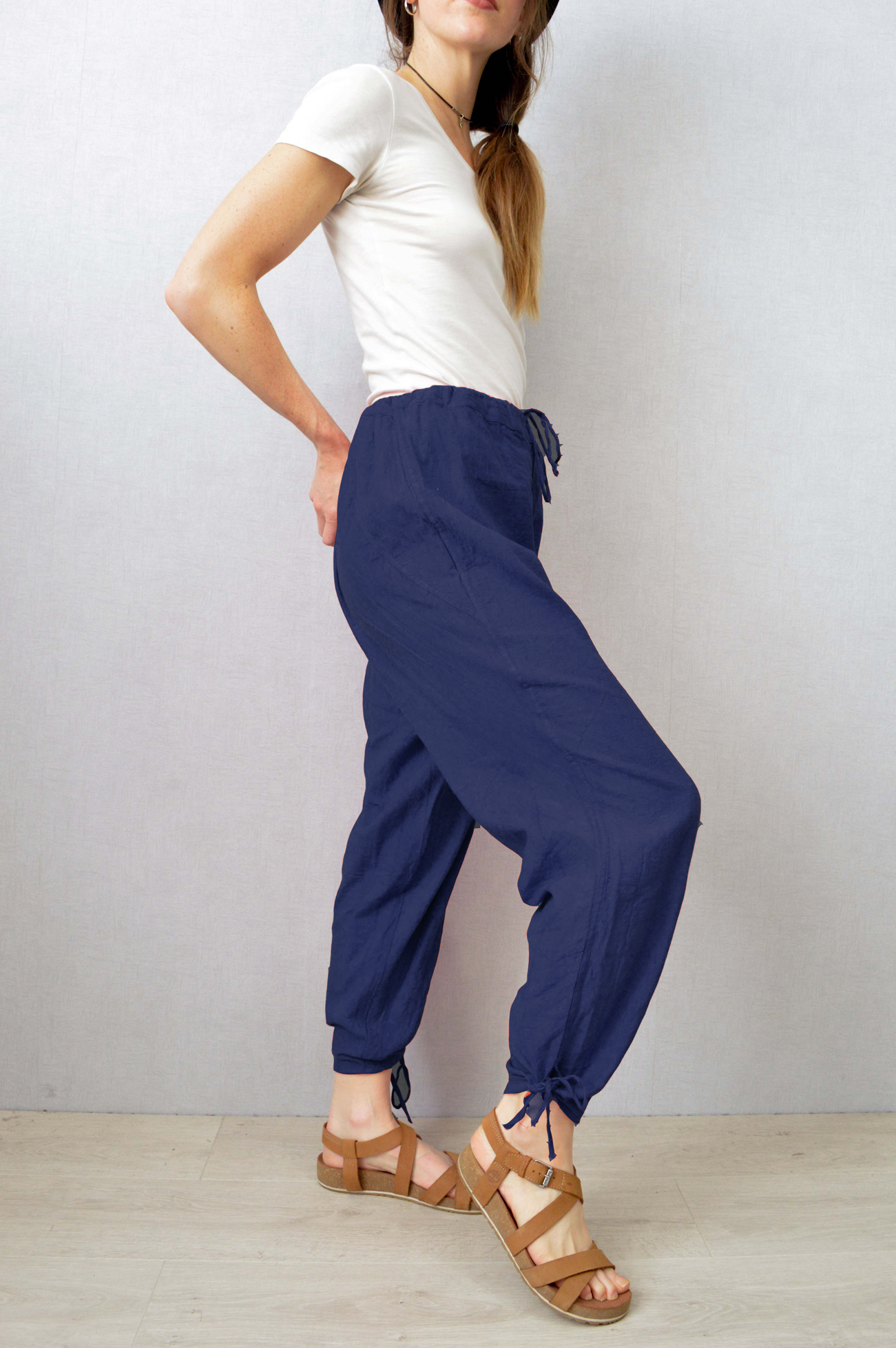 1940s Cotton Harem Pants Linen