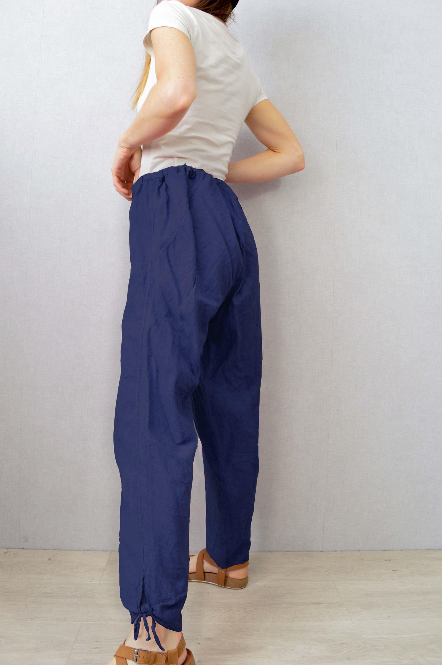 1940s Cotton Harem Pants Linen