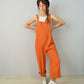 Lightweight Orange Cotton Dungarees Deadstock