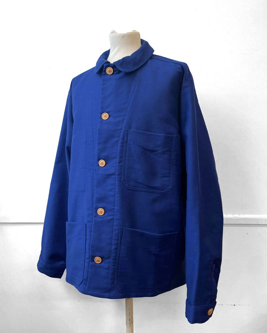 50s Moleskin French Chore Jacket Navy Blue