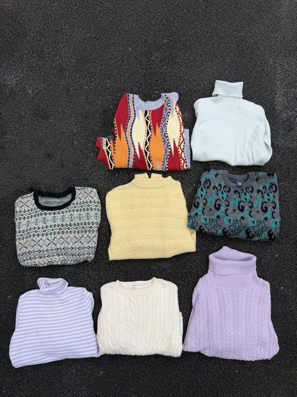 8 Jumpers Clothing Bundle Vintage Knitwear Wholesale Job Lot