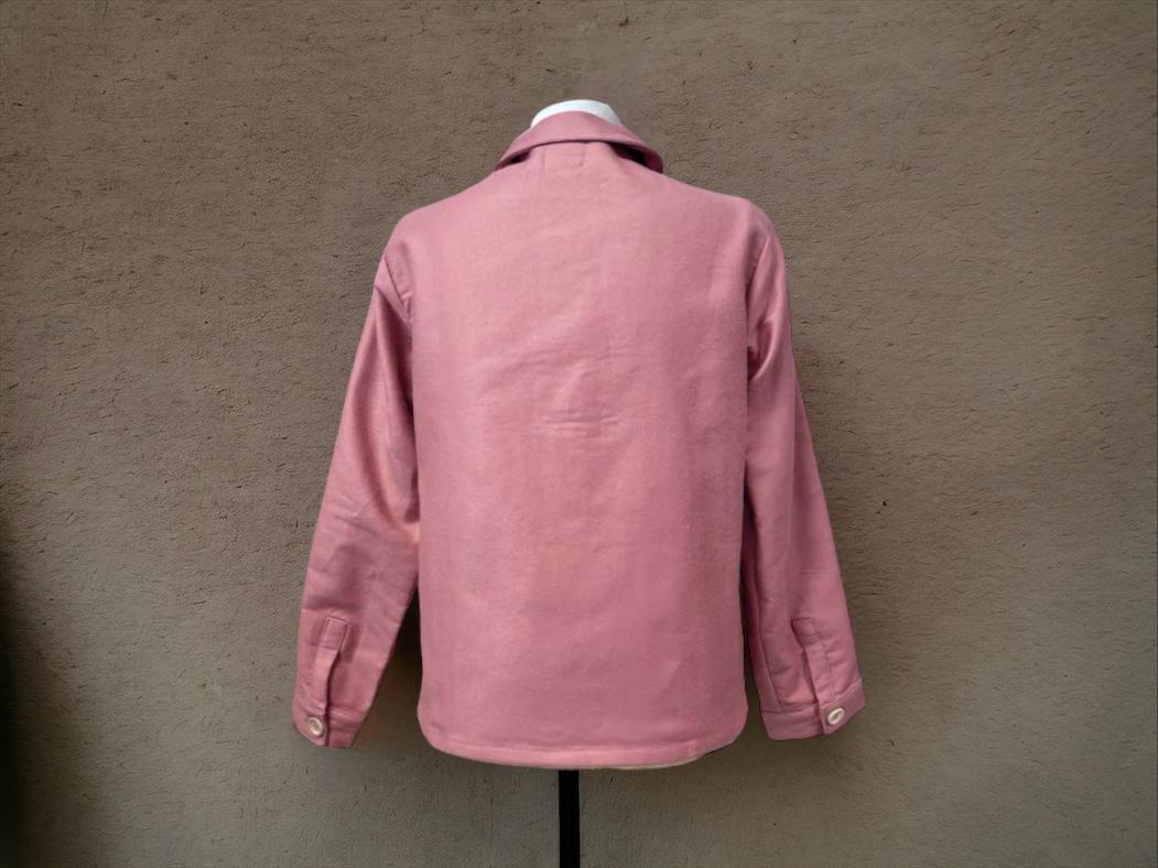 50er Moleskin Französische Arbeitsjacke Dusty Pink