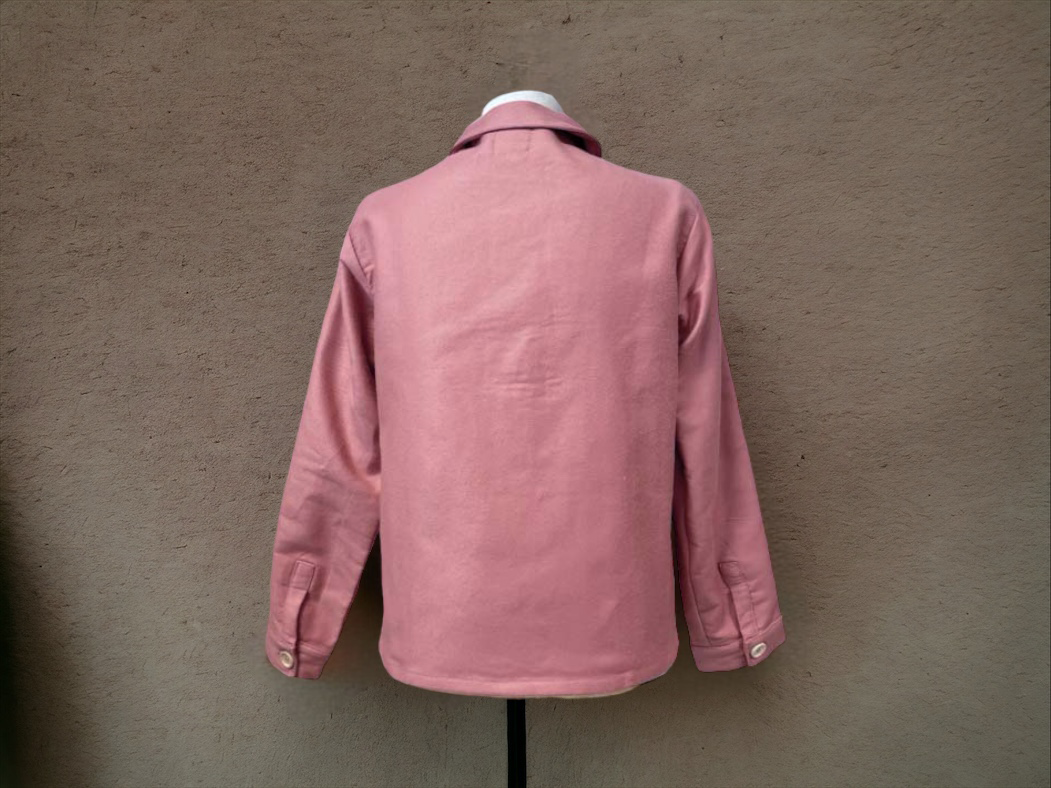 Unisex 50s Moleskin French Chore Jacket Dusty Pink