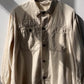 Vintage 1970s 2 Pocket Camel Brown Chore Shirt