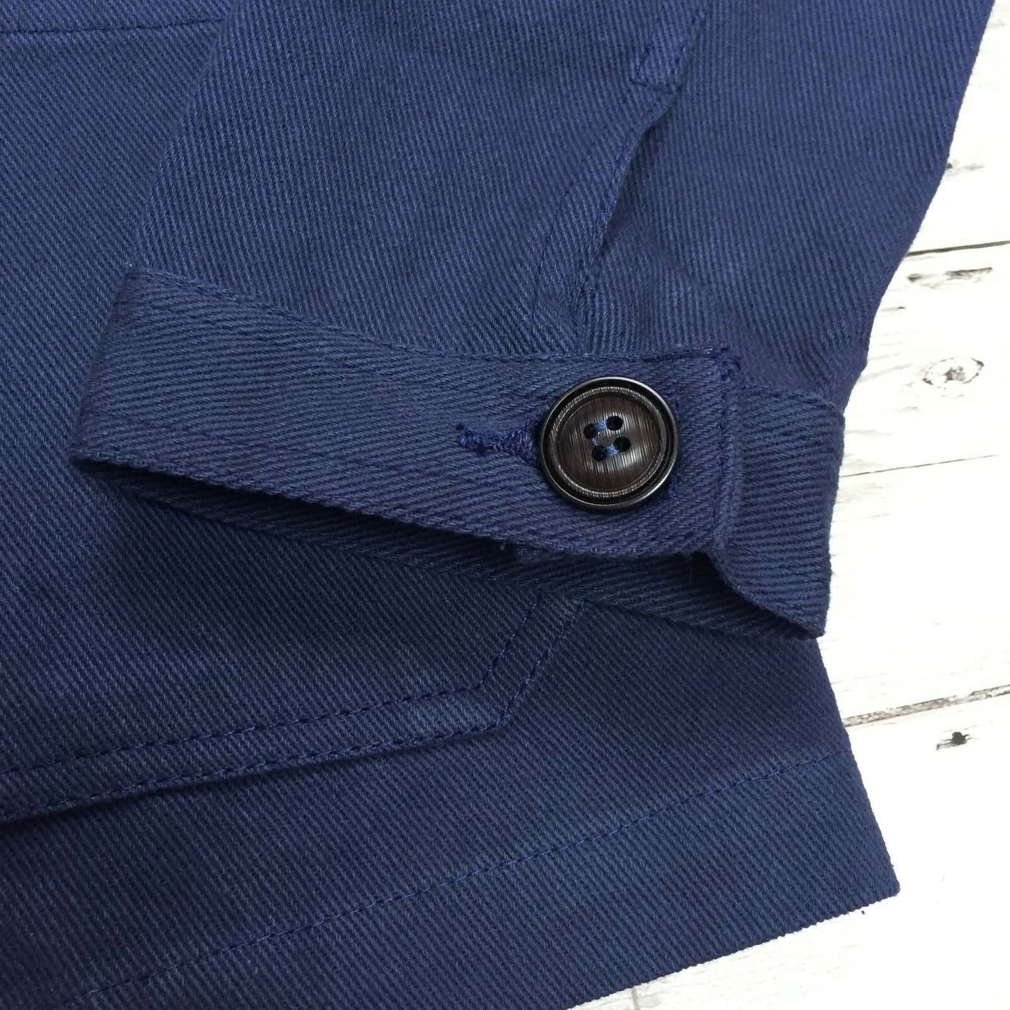 Arbeitsjacke aus französischem Baumwolltwill, Marineblau