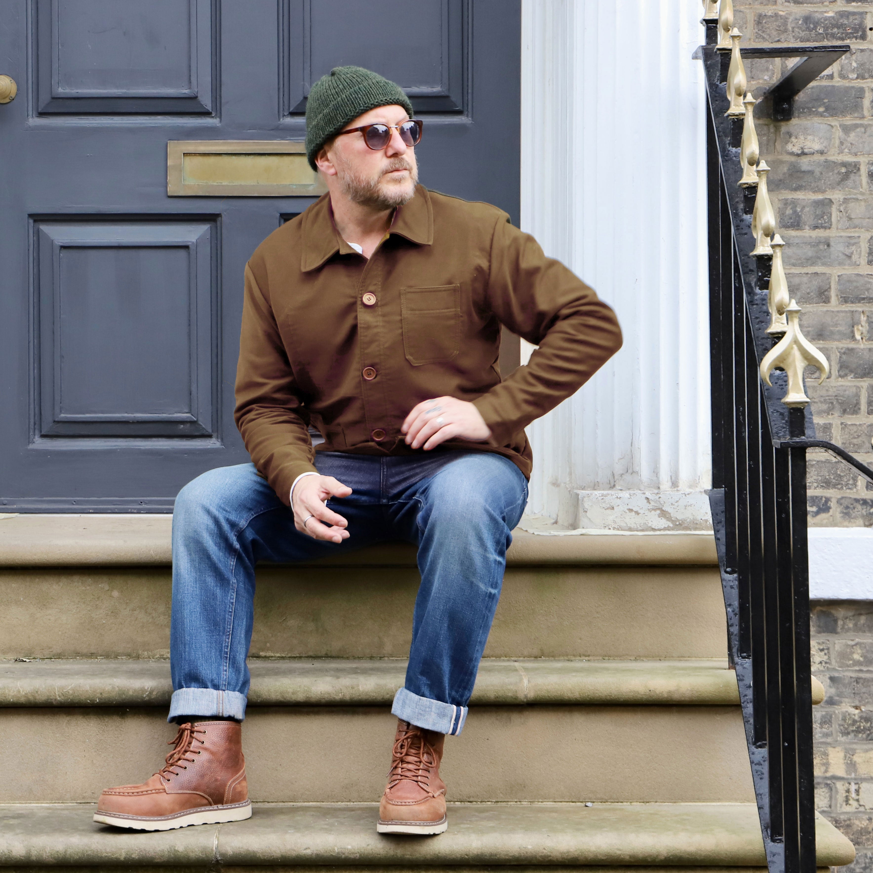 French Chore Jacket Moleskin Tan Brown – Wolf Clothing Collective Ltd