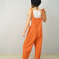 Lightweight Orange Cotton Dungarees Deadstock