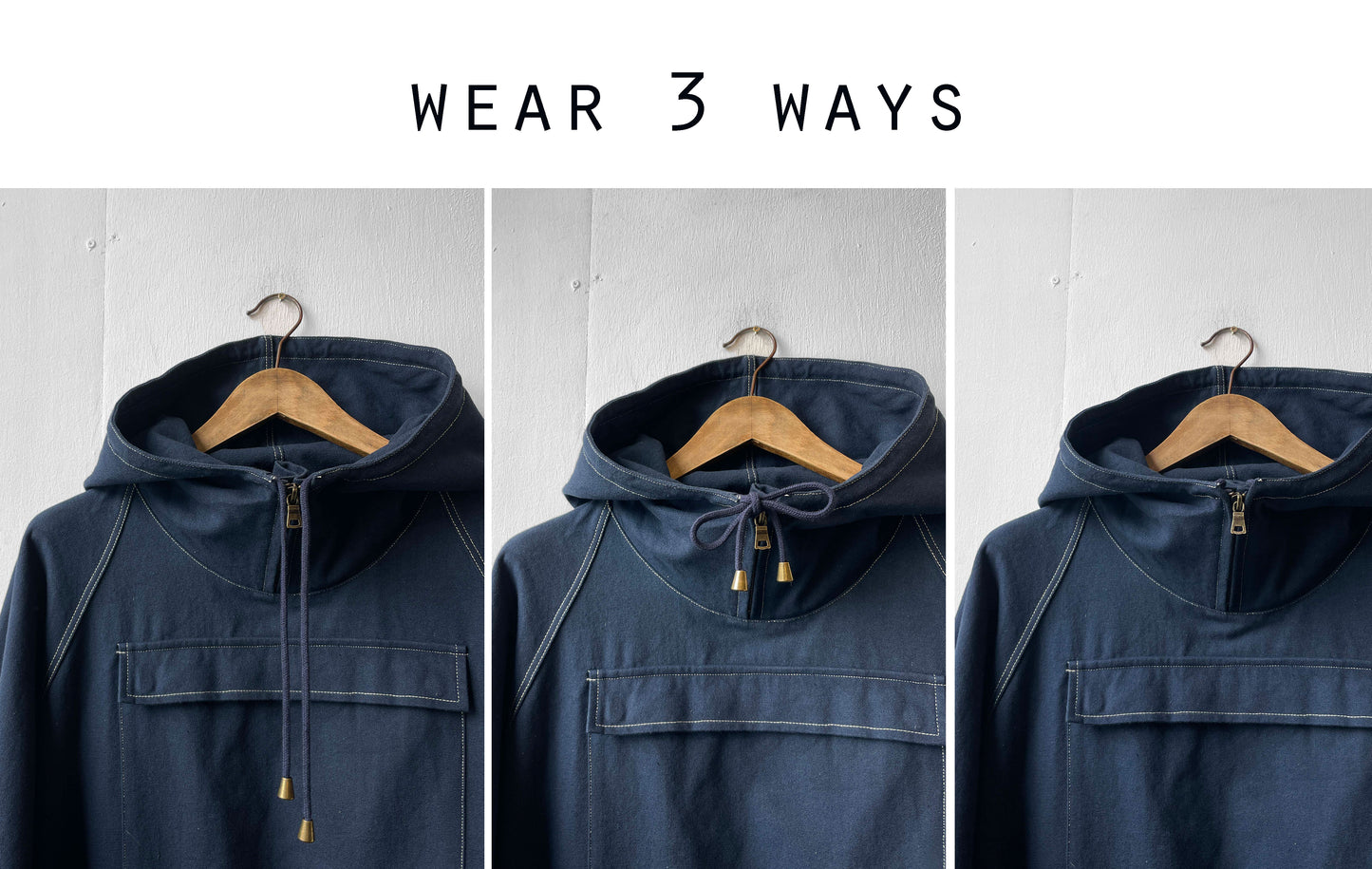 Cadet Smock Navy Ink Blue Cotton Canvas