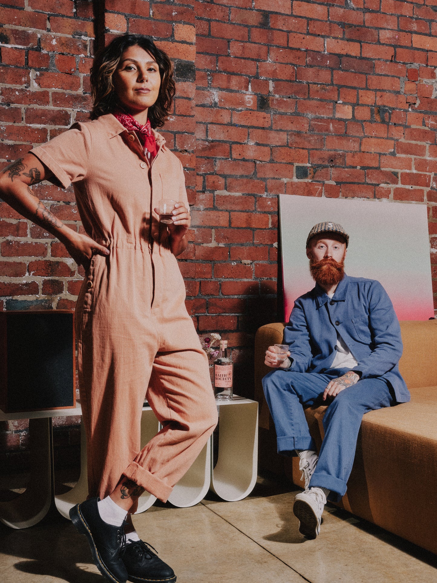 Unisex Short Sleeve Pink Coveralls Jumpsuit