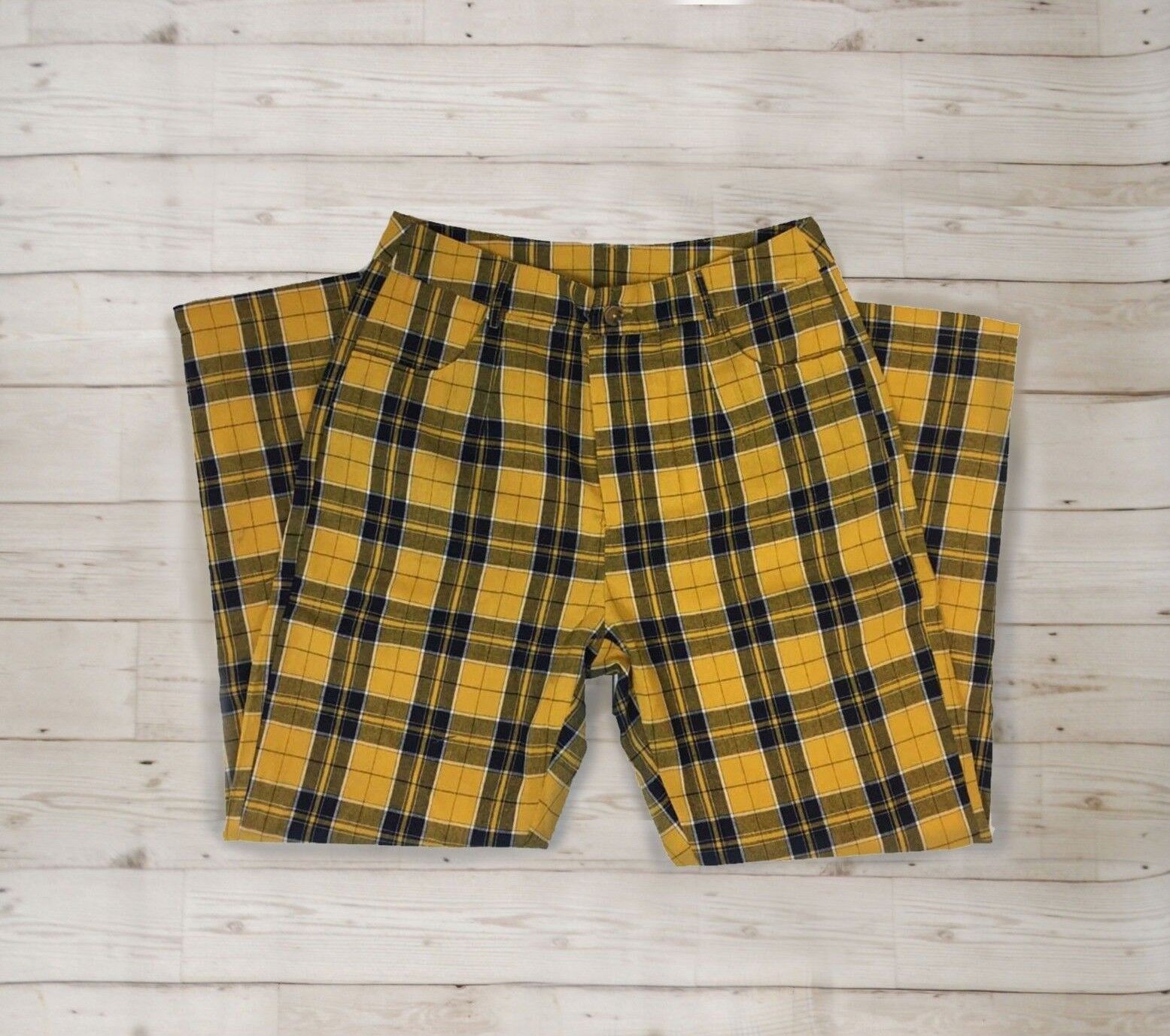 High Waisted Check Pants Wolf Clothing Collective Ltd