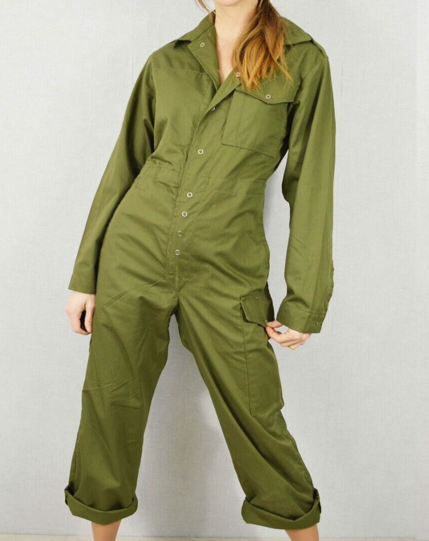 Unisex Vintage Green Military Jumpsuit