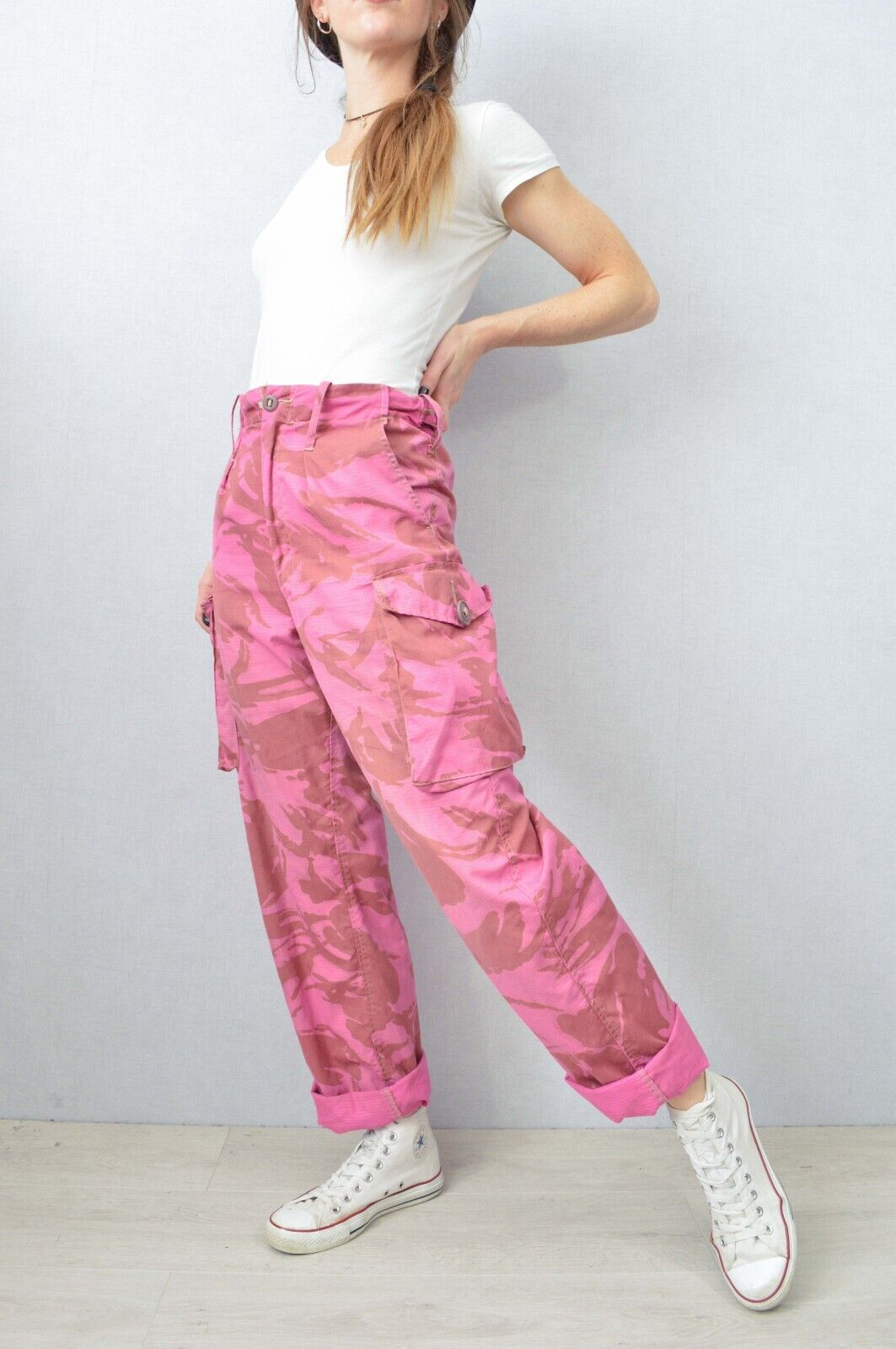 Pink fatigue hot sale pants