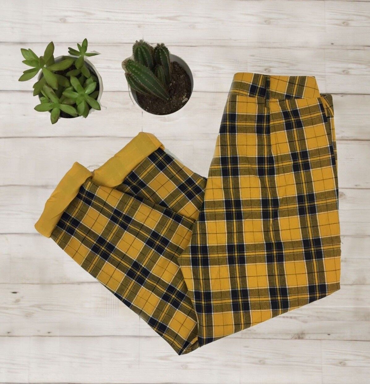 Pantalones de cuadros de cintura alta Clueless – Wolf Clothing