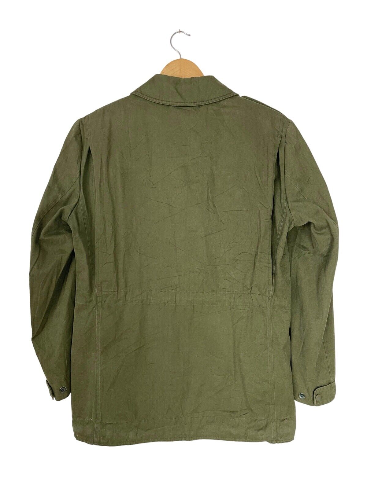 Chaqueta de campo militar vintage de satén de algodón