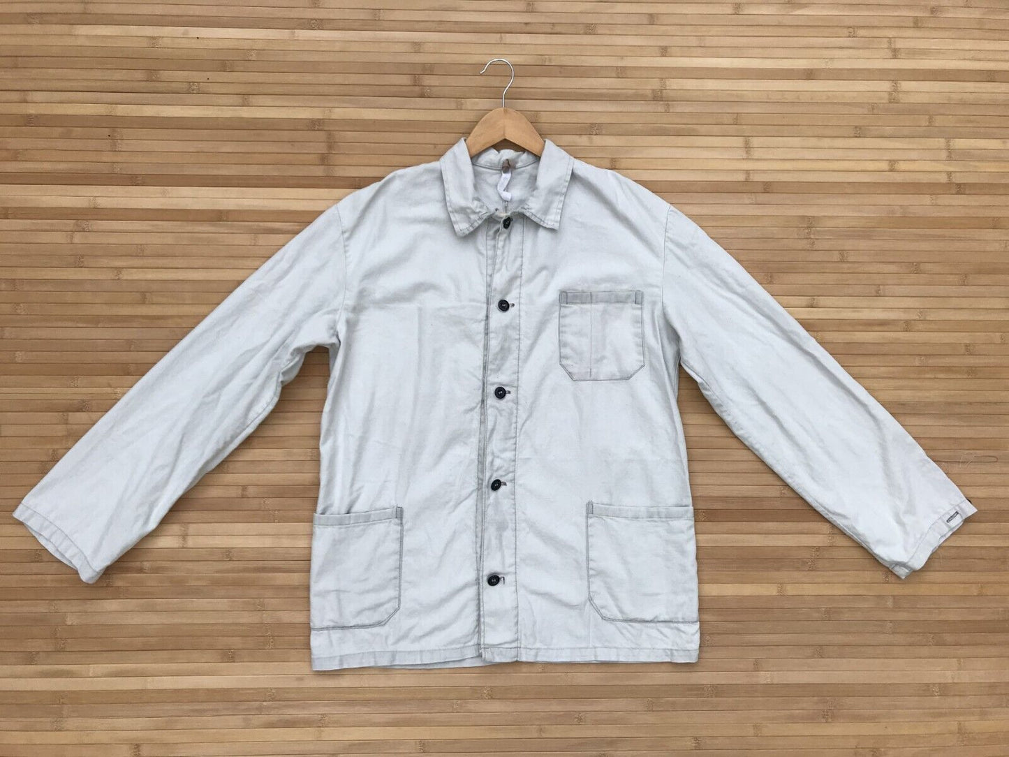Faded Cotton Bleach Workwear Jacket