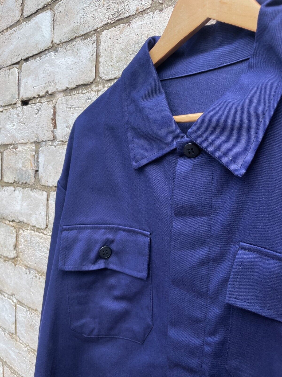 Vintage Cropped Chore Jacket Navy