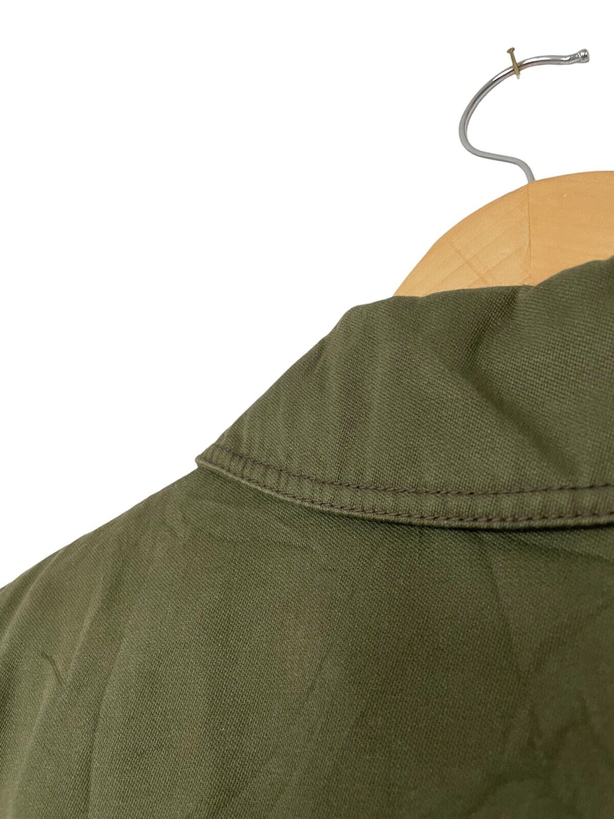 Chaqueta de campo militar vintage de satén de algodón