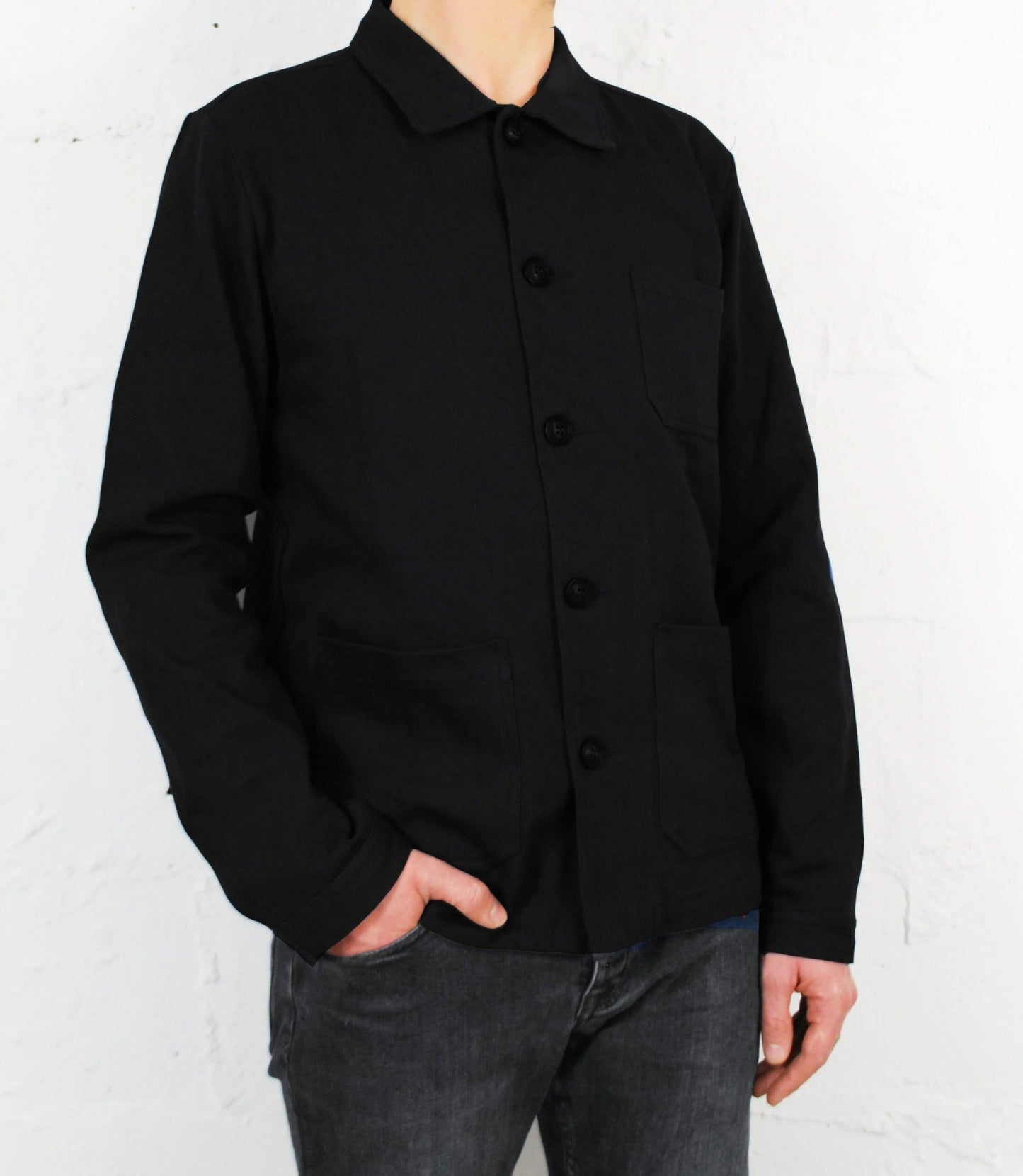 French Chore Jacket Black