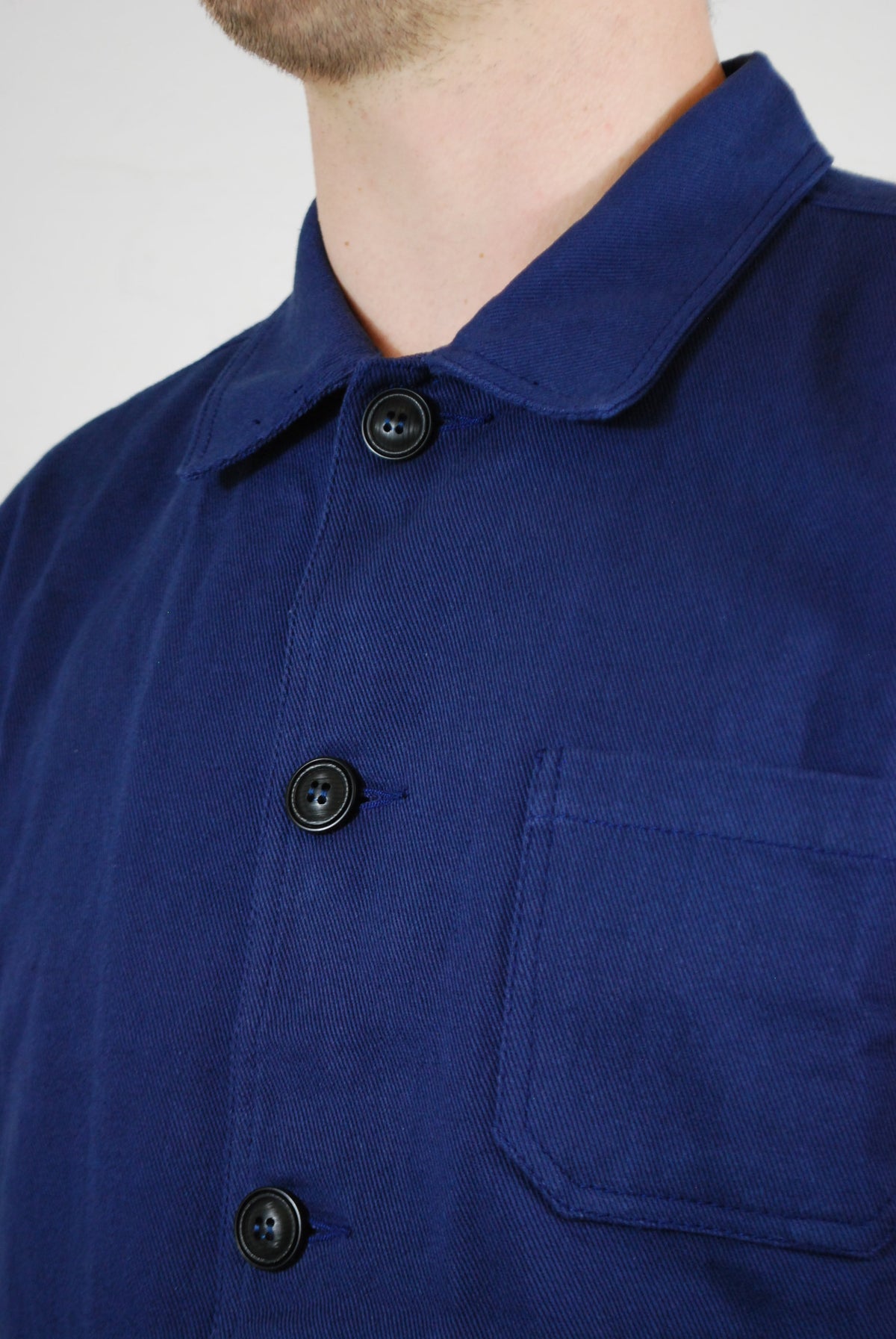 French Cotton Twill Chore Jacket Navy Blue – Wolf Clothing Collective Ltd