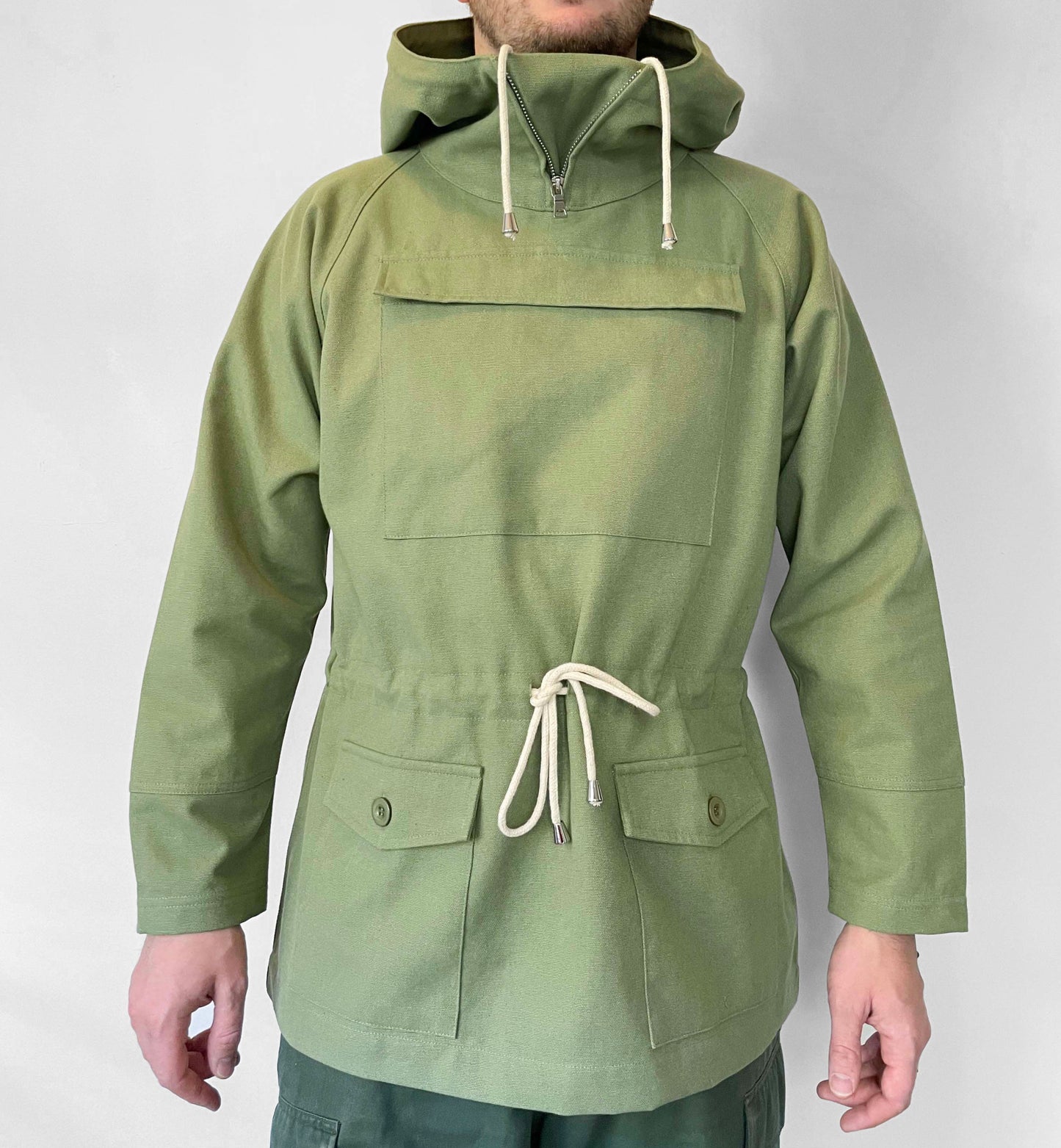 Cadet Smock 1960s Style OG Cotton Canvas Army Green