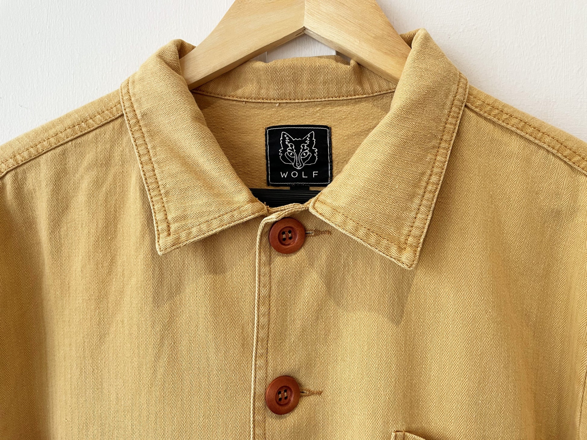 Herringbone French Cotton Twill Chore Jacket Camel – Wolf Clothing  Collective Ltd
