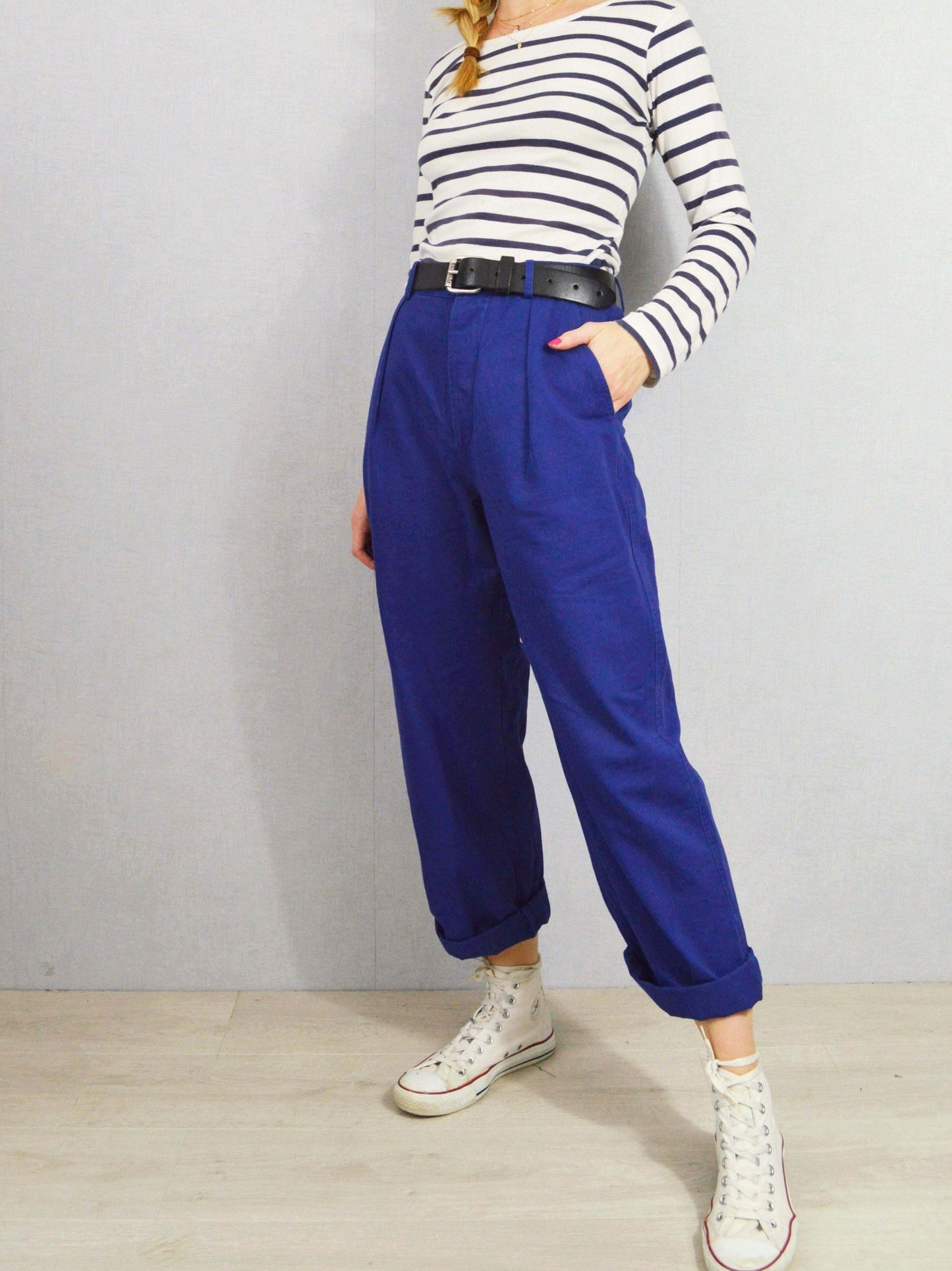 French Work Pants Navy Blue