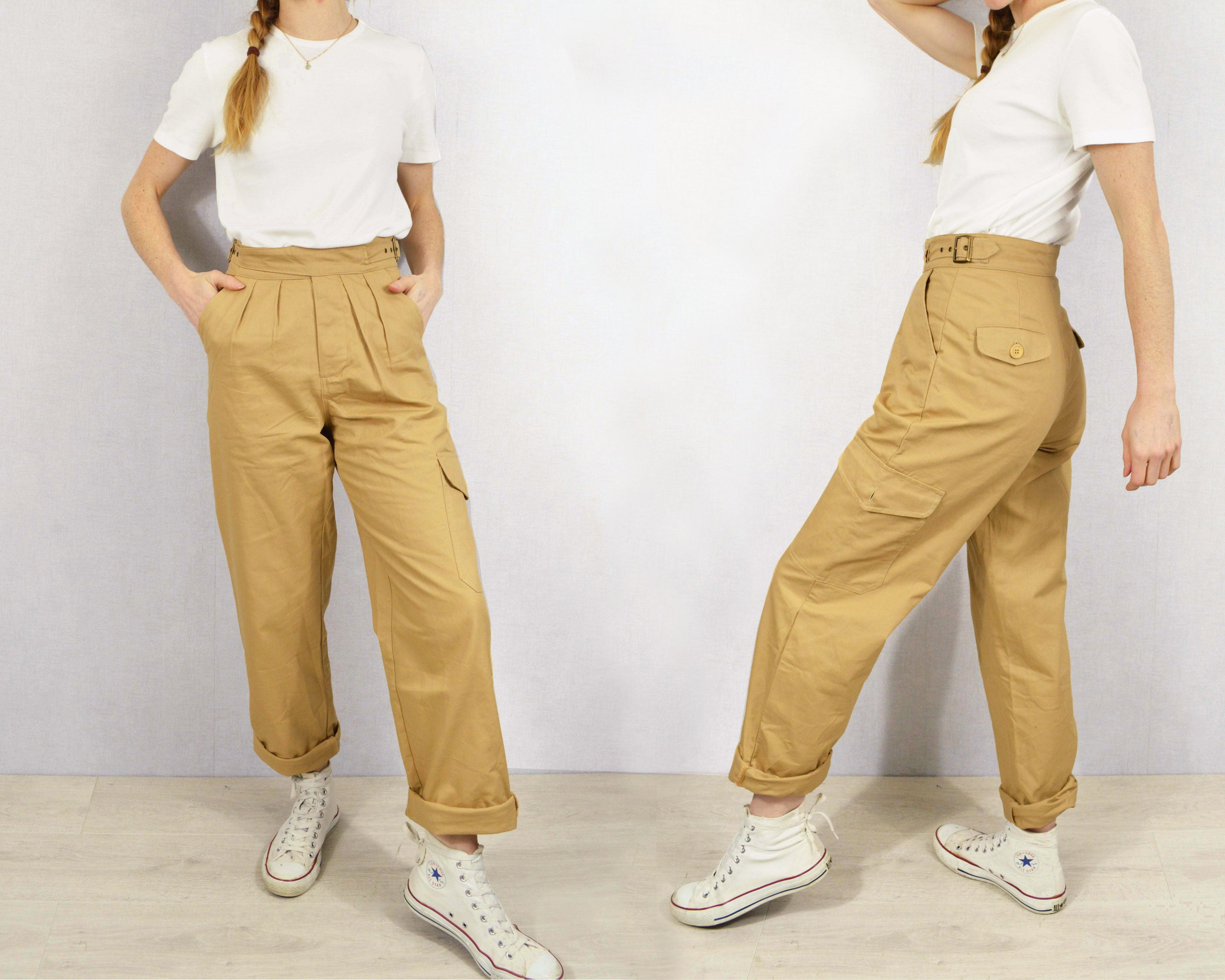 High hot sale waisted khakis