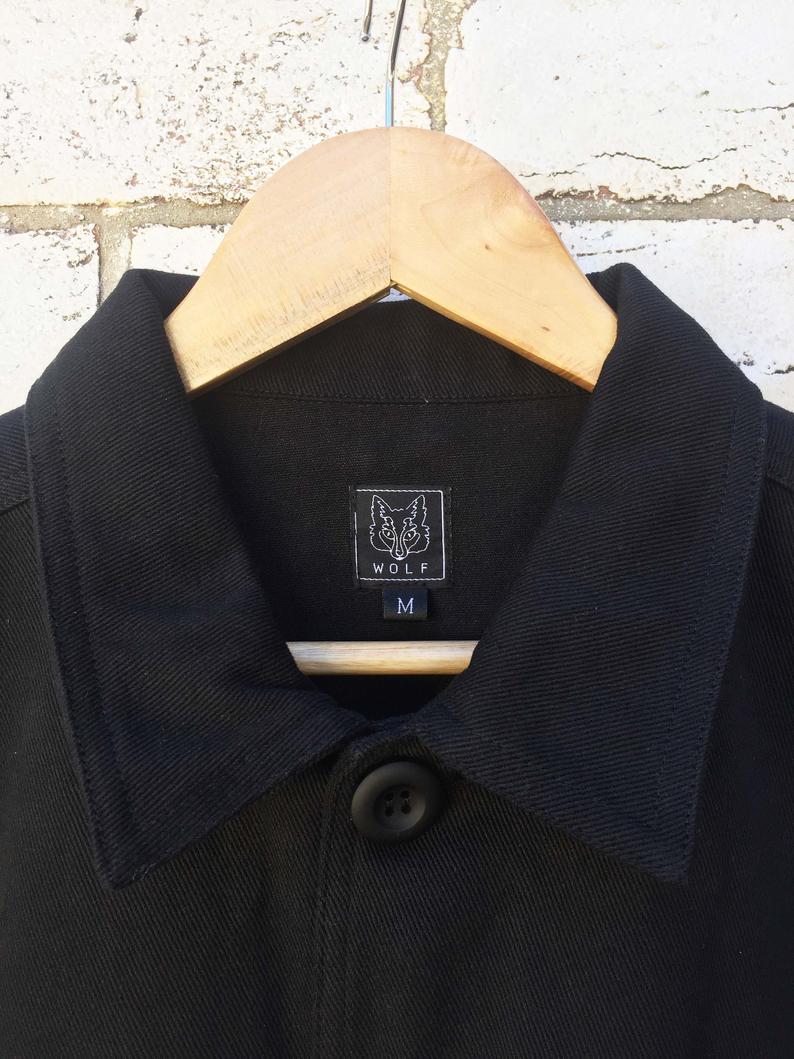 French Chore Jacket Black – Wolf Clothing Collective Ltd